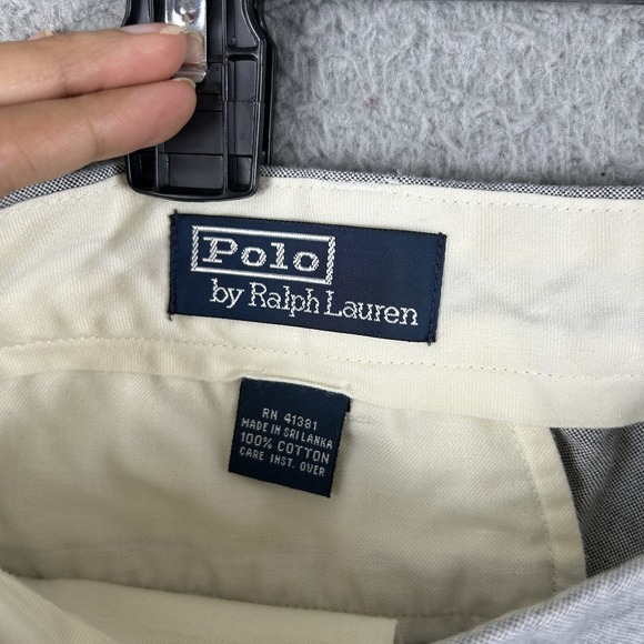 Polo Ralph Lauren Shorts Mens 36 Gray Classic Chino Button‎ Fly Casual Summer - Picture 8 of 10